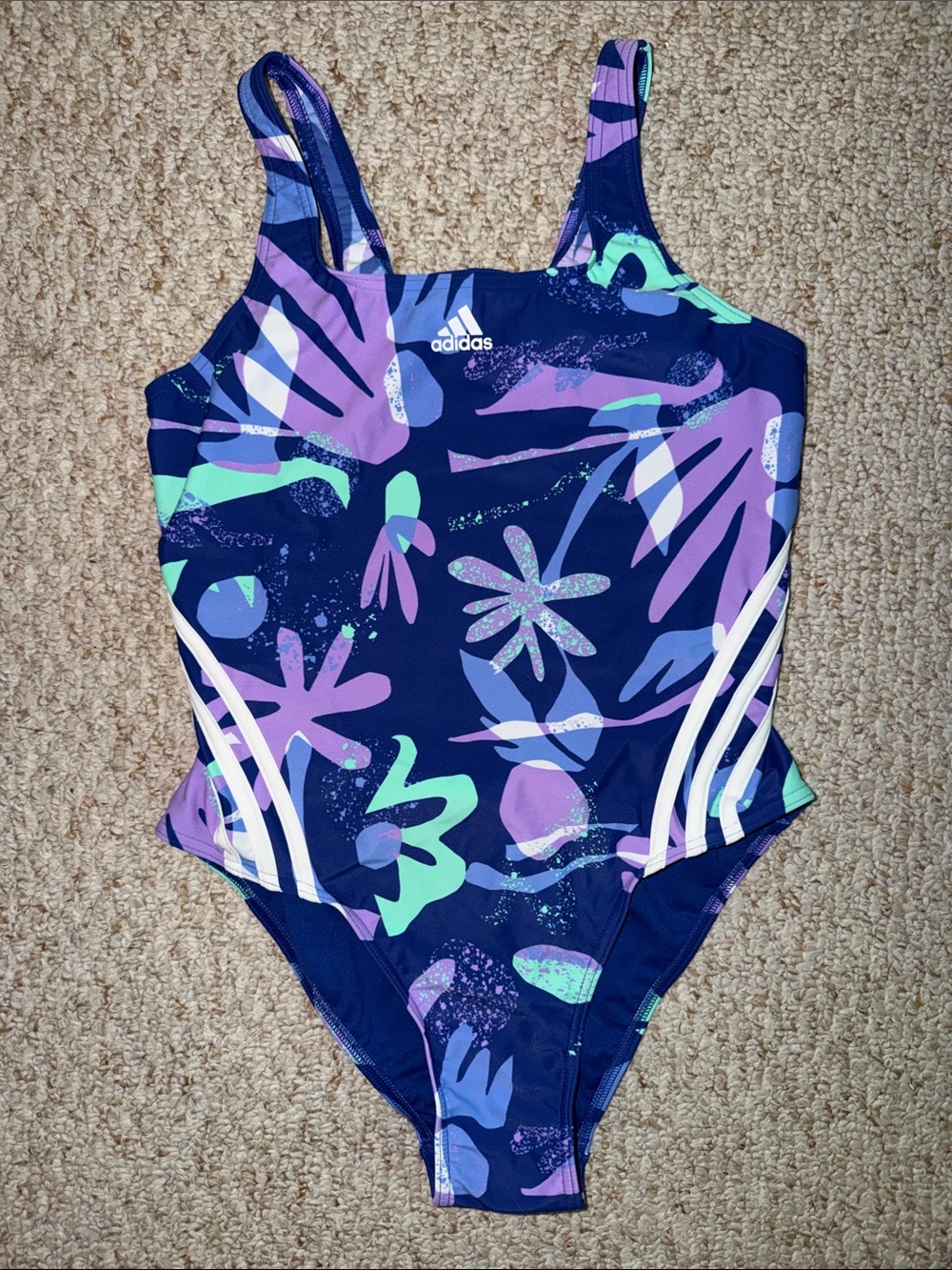 Women’s adidas Floral 3S Suit IB5994 One-Piece Performance Bathing Suit 🩱 NWT